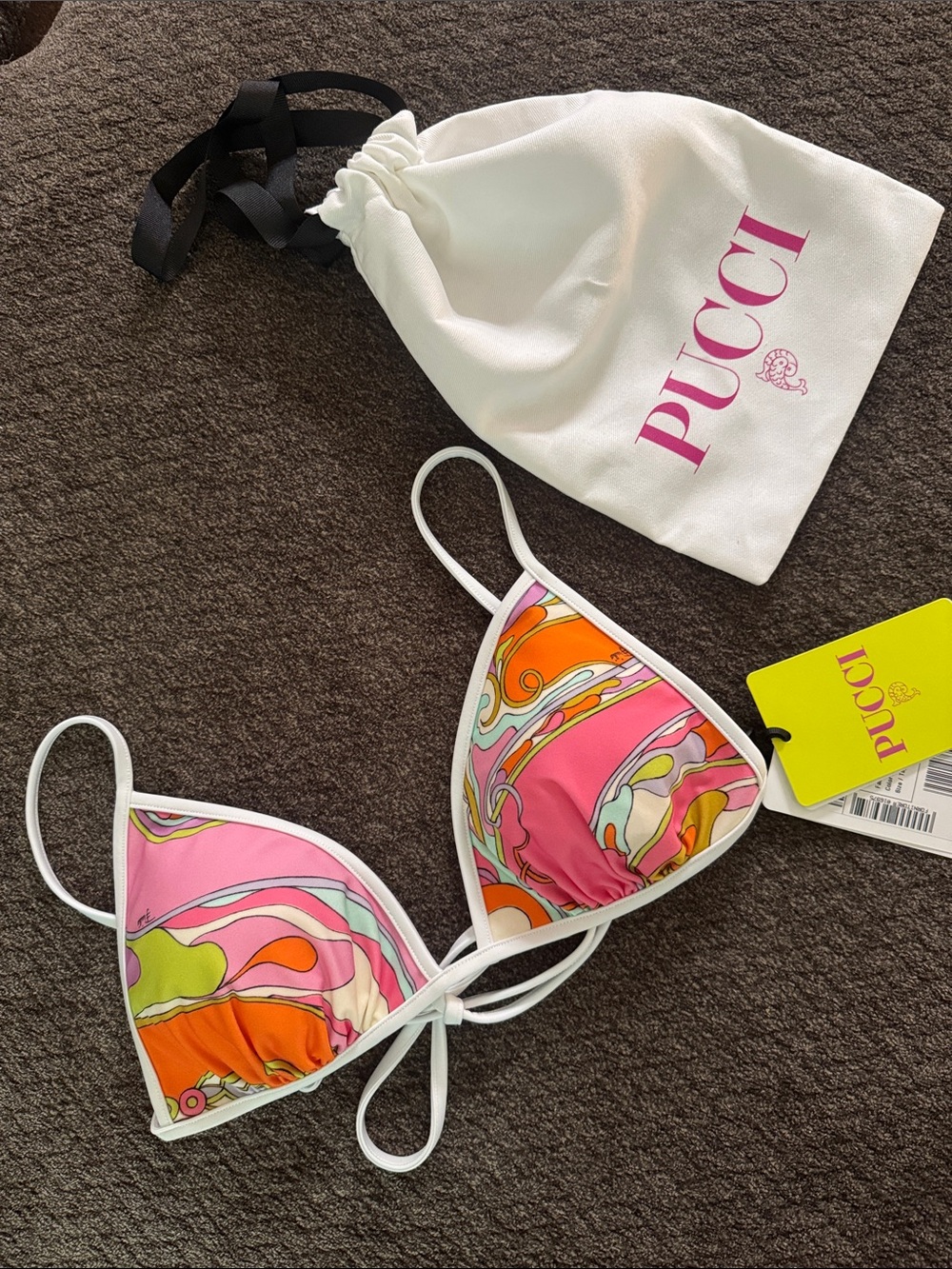 New PUCCI orchidee bikini top
